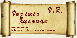 Vojimir Rusovac vizit kartica